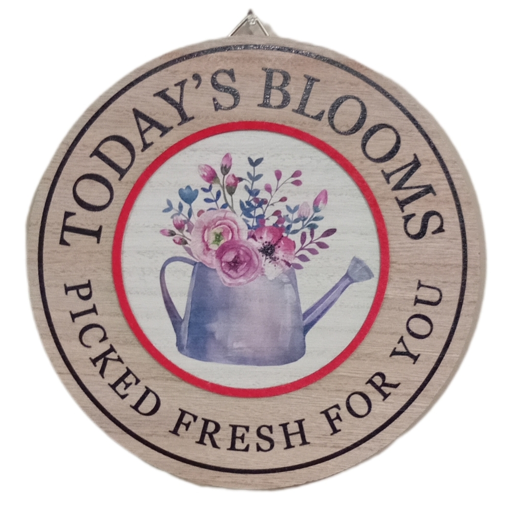 Floral Watering Can Wall Decor - Multicolor